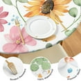 thumbnail image 4 of Fitted Tablecloth Round Bloom and Blossom Botanical Artwork, Waterproof Scratch Resistant Table Cover for Garden Patio Dining, 4 of 7