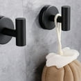thumbnail image 3 of Dispensador de papel higiénico de pared negro mate, acero inoxidable SUS304 a prueba de óxido para áreas húmedas, 3 of 5