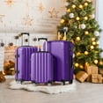 thumbnail image 2 of Zimtown 3 Piece Nested Spinner Suitcase Luggage Set With TSA Lock Purple, 2 of 12