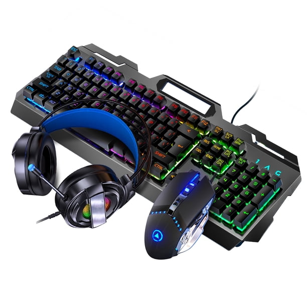 Juego Teclado Ratón Auricular Conjunto De Juego De Ratón Mecánico Real Inevent EL013757-01
