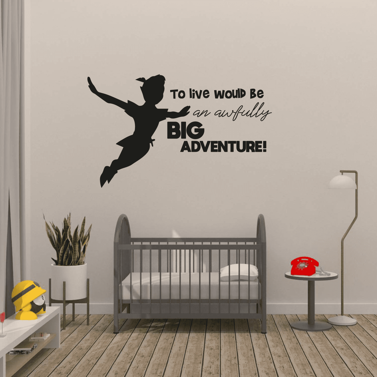 Ship Vinyl Sticker Decal Quote To Live Will Be An Awfully Big Adventure NV11 