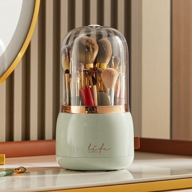 Acrylic Makeup Organizers and Storage Organizer for Makeup Storage Box High-End Pen Box-Shaped Personalized Golden Comb Pen Luxury High-End Sense Large Capacity