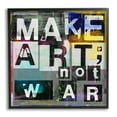 thumbnail image 5 of Stupell Industries Make Art Not War Quirky Modern Typography Letters Framed Wall Art, 12 x 12, Design by Sven Pfrommer, 5 of 5