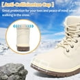 thumbnail image 5 of Yolufagy Winter Hiking Boots Women Waterproof Snow Ankle Booties Work Boots Warm Fur Lined Trekking Shoes Winter Lace up Booties for Women Beige, 5 of 6