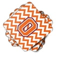 thumbnail image 2 of Letter O Chevron Orange and Regalia Foam Coaster Set of 4, 2 of 3