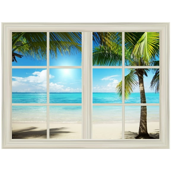 Wall Mural, Removable Sticker, Home Decor (24"x32", White)