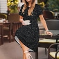 thumbnail image 2 of Defioc Black Glitter Pattern Womens Summer Dresses Short Sleeve Sundress 2025 Beach Vacation Dresses with Pockets -3X-Large, 2 of 6