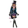 thumbnail image 3 of Leg Avenue Women's Delightful Mad Hatter Halloween Costume, Purple/Green, Small, 3 of 5