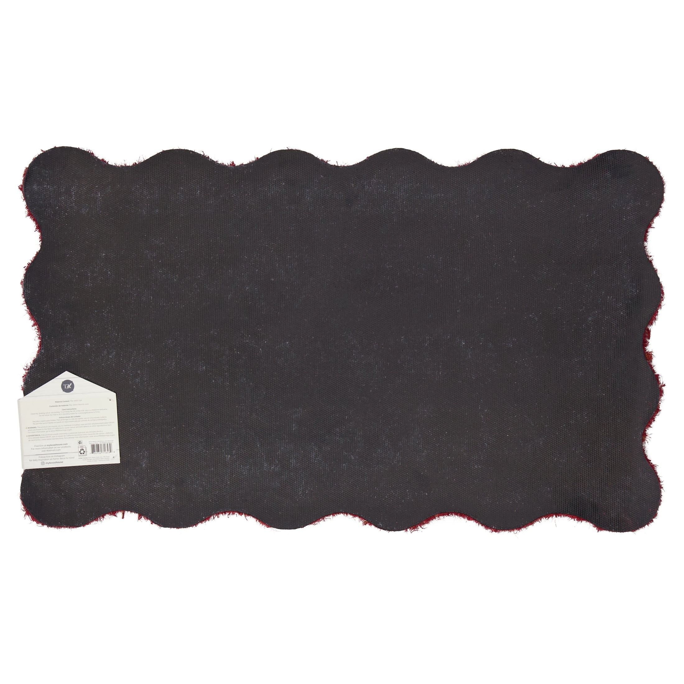 My Texas House Natural and Red Merry Christmas Outdoor Coir Doormat, 18" x 30"