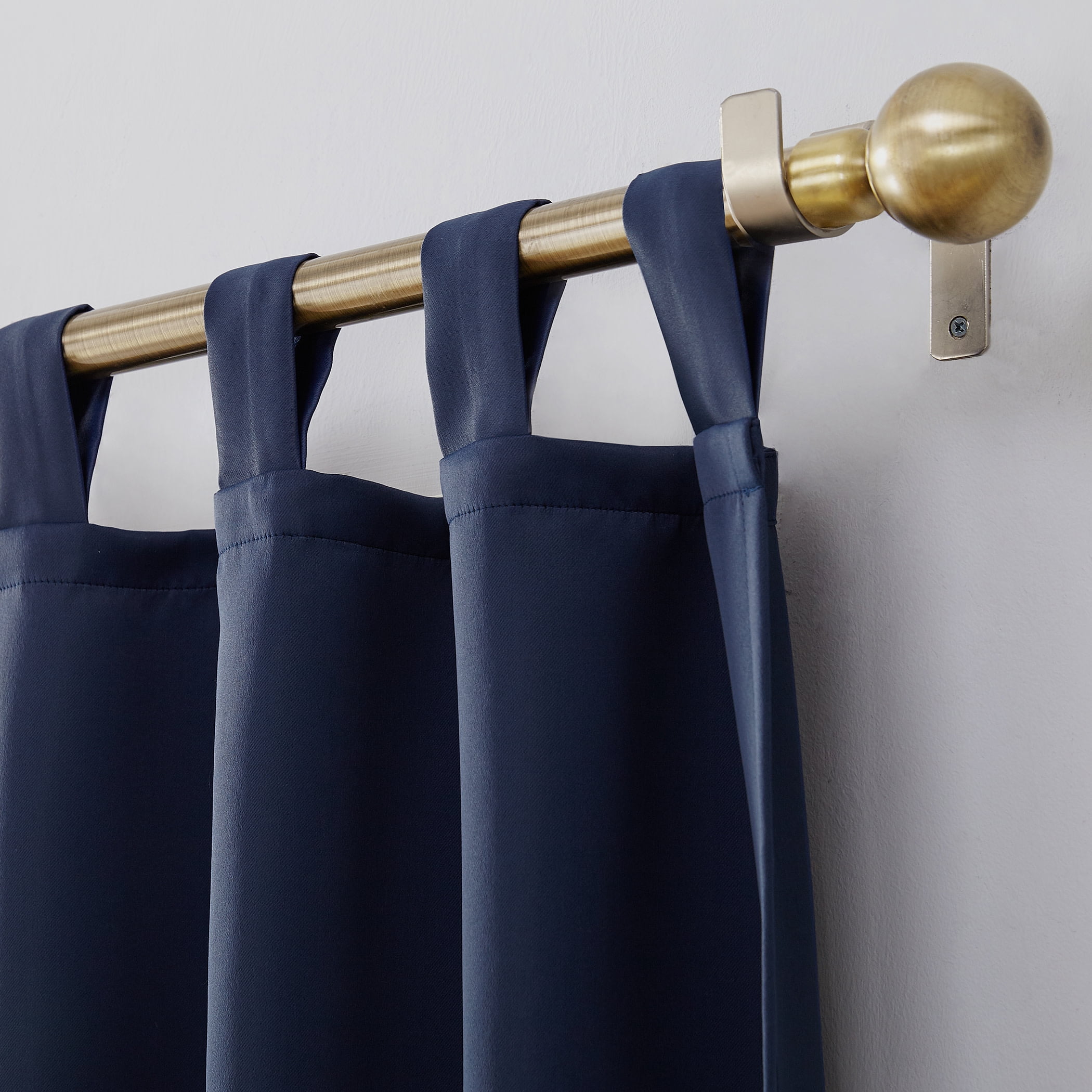 Sun Zero Brant Energy Saving Blackout Tab Top Curtain Panel, 40"X84", Navy