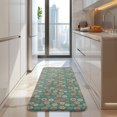 thumbnail image 4 of Green Christmas Floral Pattern Kitchen Rug Mat,Kitchen Runner Rugs Non Skid Washable,Decorative Kitchen Floor Mats for Kitchen,Sink,Laundry,17"x47.2", 4 of 7
