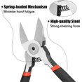 thumbnail image 3 of FrostHike 2 Pieces Zip Ties Cutters Electrical Wire Cutter 5 Inch Precision Side Cutter Heavy Duty Flush Cutting Pliers with Longer Flush Cutting Edge Spring-loaded for Crafting Cables Wires Zip Ties, 3 of 5