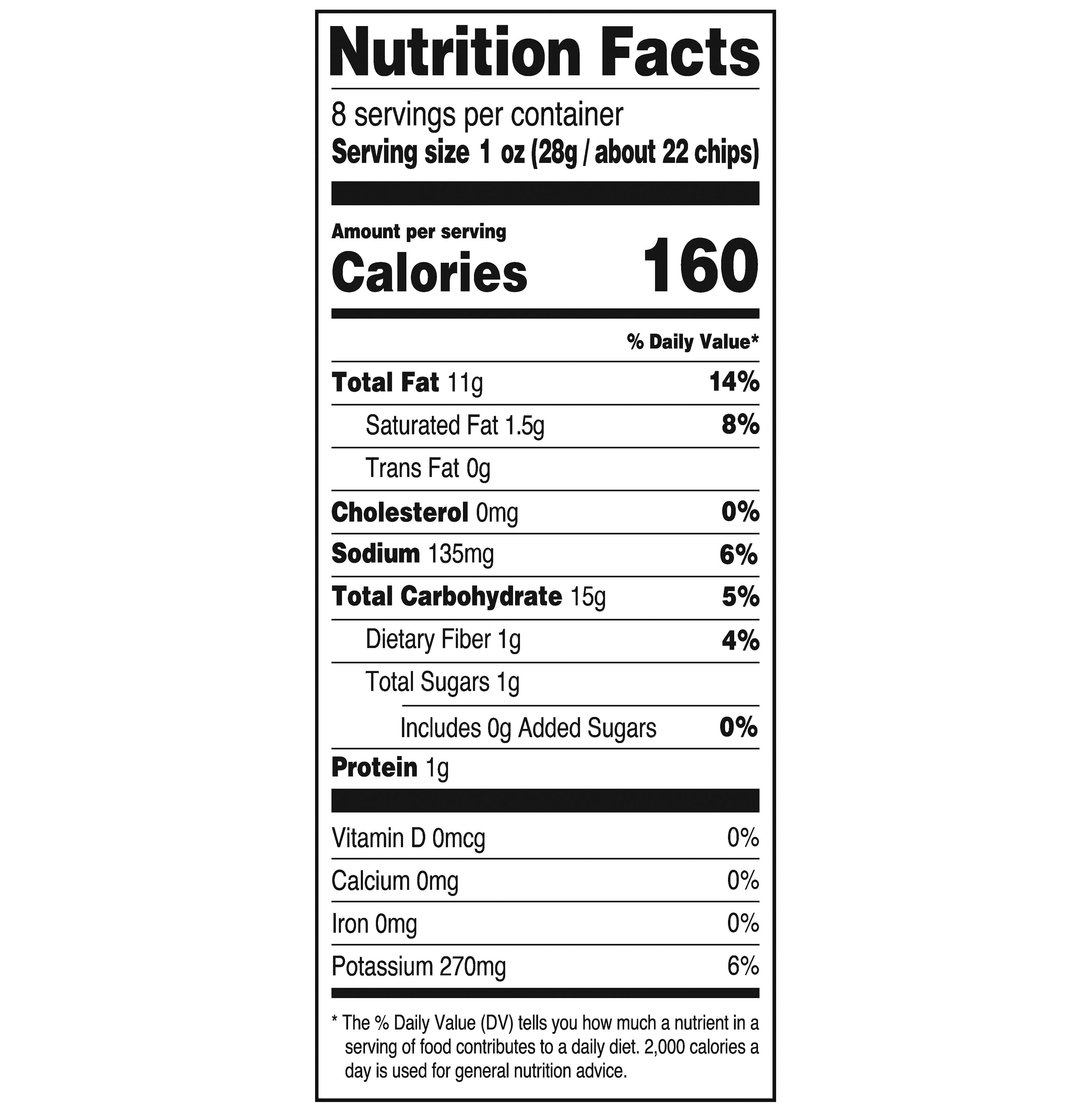 Great Value Original Rippled Potato Chips, 8 oz