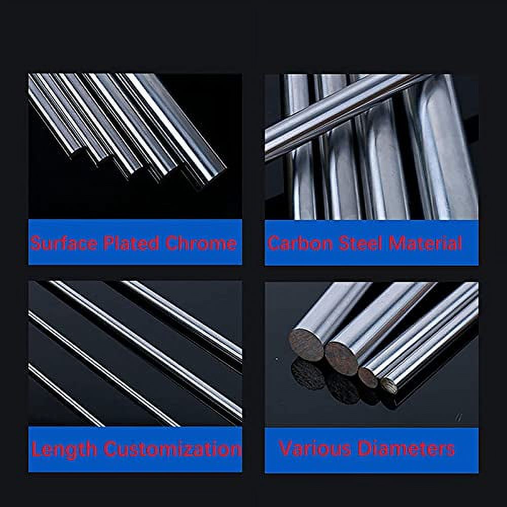 8mm Rod 2Pcs 16mm X 1200mm Hardened Chrome Linear Shaft Rods - Metric ...