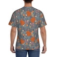 thumbnail image 3 of Vsdgher Floral Squirrel Print Men's Dry Fit Mesh Athletic Shirts Moisture Wicking Tennis T-Shirt Tops, 3 of 9