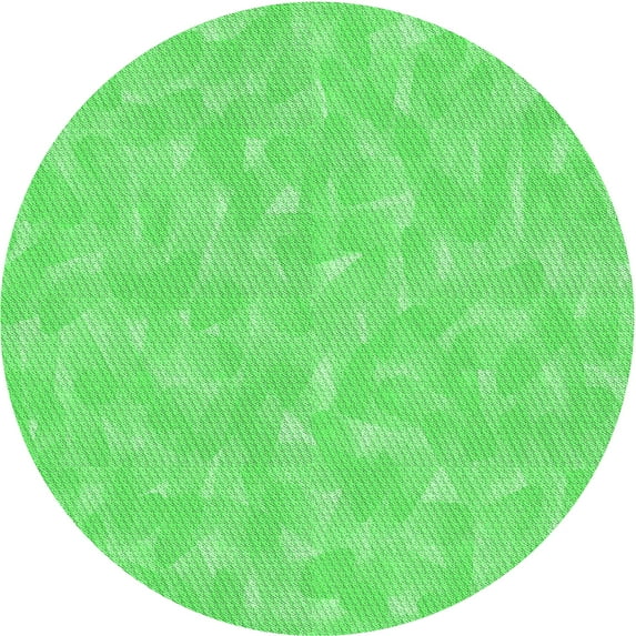 Ahgly Company Indoor Round Patterned Neon Green Area Rugs, 5' Round