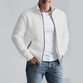 thumbnail image 6 of Bxsruta Mens Full Zip Athletic Jacket Stand Collar Workout Track Jacket Quilted Casual Outerwear, 6 of 8