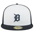 thumbnail image 2 of Men's New Era White/Navy Detroit Tigers Repeat 59FIFTY Fitted Hat, 2 of 5
