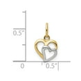 thumbnail image 4 of FB Jewels 14K Yellow Gold and White Rhodium Hearts Pendant, 4 of 4