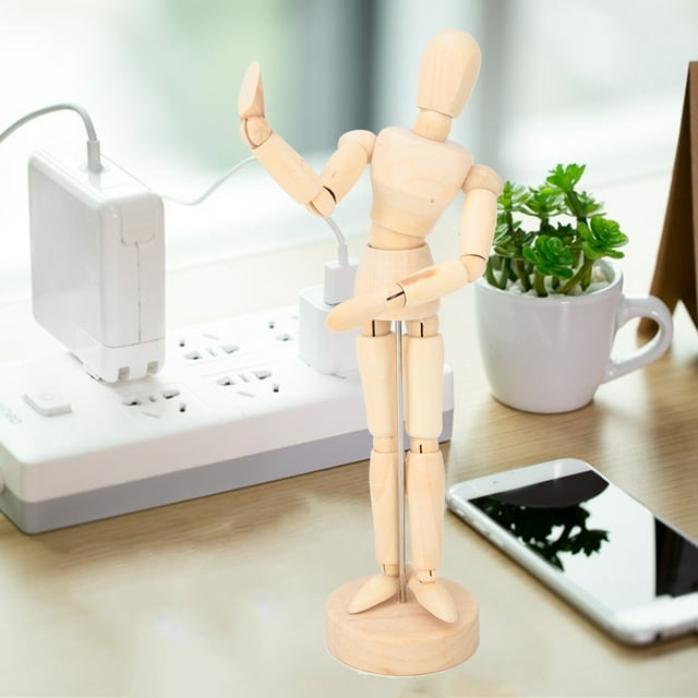 Tidy Wooden Action Figure, Movable Limbs Man Model, Clean Burr-Free Decorations For Photography Props Animations Tabletop Toys