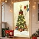 thumbnail image 4 of 3D Embroidery Christmas Door Curtain Holiday Decorative Cover for Front Door Wall Party Festival Home Decorations, 4 of 6