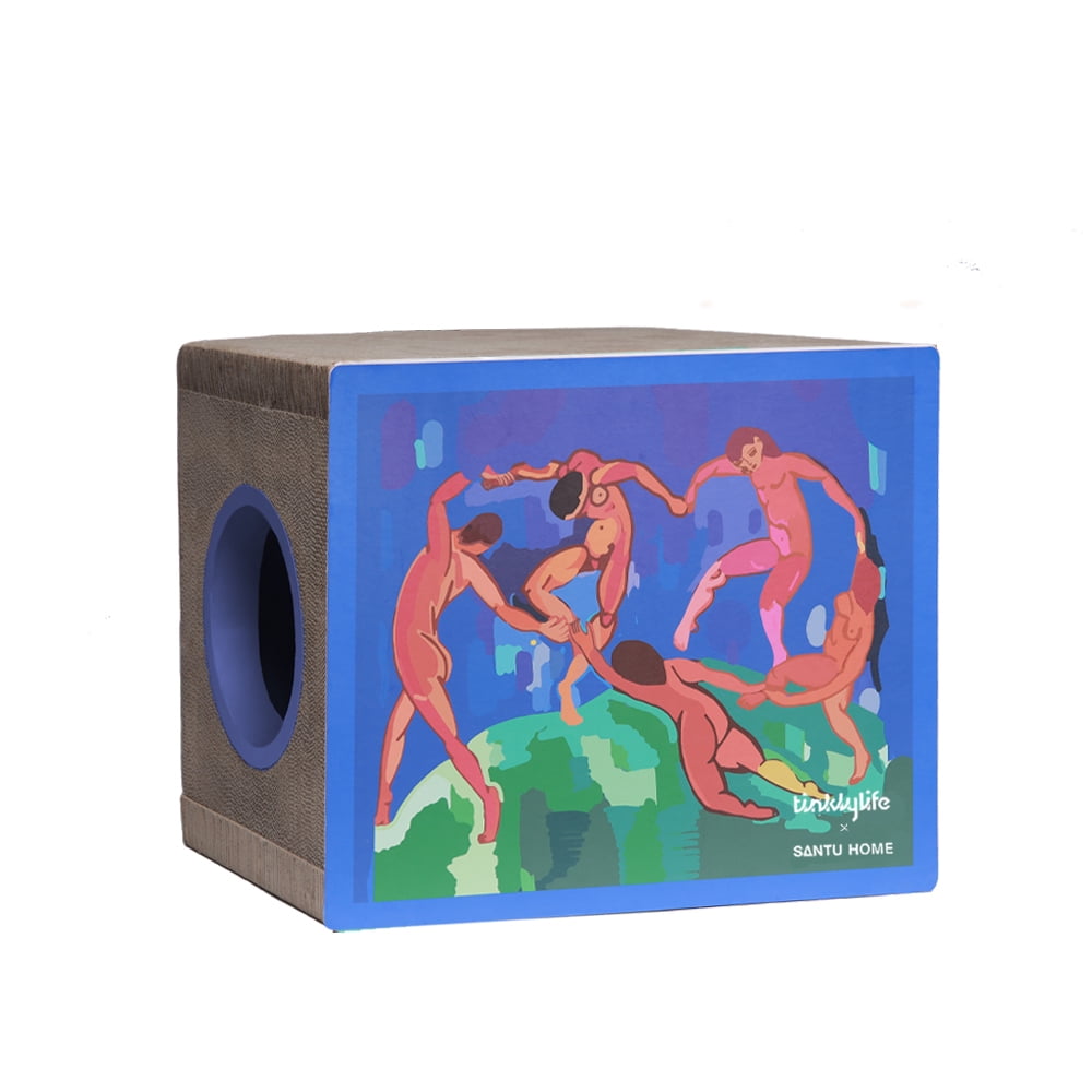 Kepooman Art Radio Style Cat Houses for Outdoor Cats, Cat House and Scratcher Cat Play House for Indoor Cats - Dance Kepooman Art Radio Style Cat Houses for Outdoor Cats, Cat House and Scratcher Cat Play House for Indoor Cats - Dance