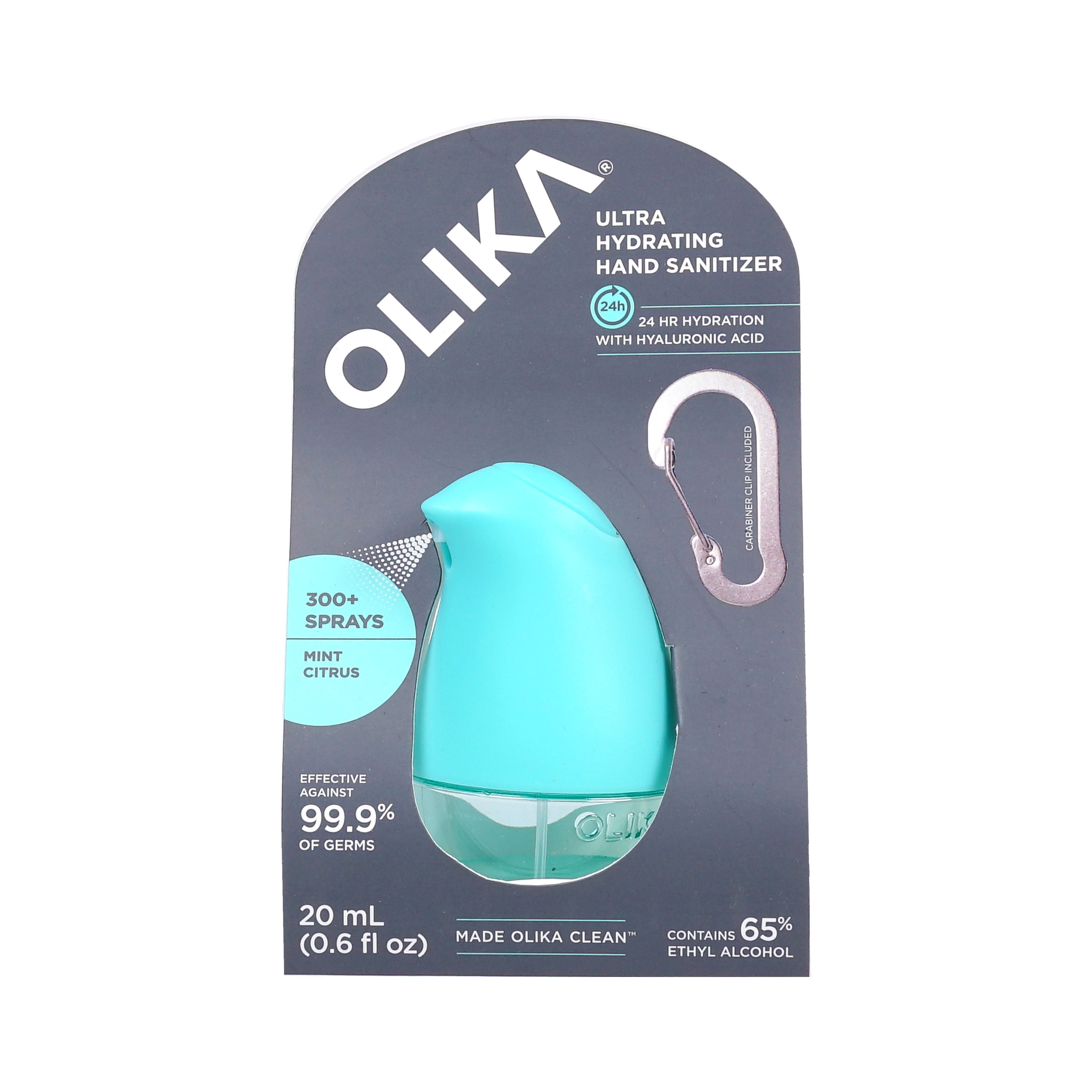 OLIKA Ultra Hydrating Hand Sanitizer Clip-On Mint Citrus