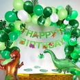 thumbnail image 4 of Decoración de fiesta de cumpleaños de dinosaurio, decoración de fiesta de cumpleaños de dinosaurio, suministros para fiestas temáticas de selva, decoración de fiesta de cumpleaños de selva, materiales ecológicos, 4 of 7