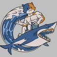 thumbnail image 2 of Junior's Fortnite Surfer Meowscles  Graphic Tee Athletic Heather 2X Large, 2 of 3