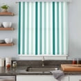 thumbnail image 5 of Green Stripe Sheer Curtains 72 Inches Long, Gradient Geometric White Vertical Striped Light Filering Curtains, Breathable Simi Curtain Privacy Drapes for Living Room Bedroom Window Treatment, 5 of 9