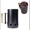 thumbnail image 2 of Chimney Starter Heat Resistant Stainless Steel Barbecue Chimney Starter for Outdoor Cooking Black, 2 of 4