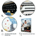 thumbnail image 3 of Designart "Celebrating Titanic in Pop Art Style" Coastal Framed Wall Art - Coastal White Coastal Boat Hallway Framed Wall Art Decor, 3 of 6
