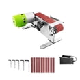 thumbnail image 1 of Mini Ponceuse à Ceinture Électrique Ponçage Polissage Meuleuse Petite Machine à Ceinture de Sable 7 Vitesses Réglables avec 10 Courroies de Ponçage, Largement Utilisée, 1 of 7