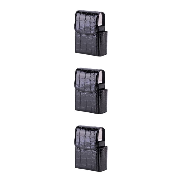 Matsuzay Caja de cigarrillos liviana y portátil con estuche para tarjetas de visita Estuche para cigarrillos de PU Estuches para cigarrillos Type1 NO1