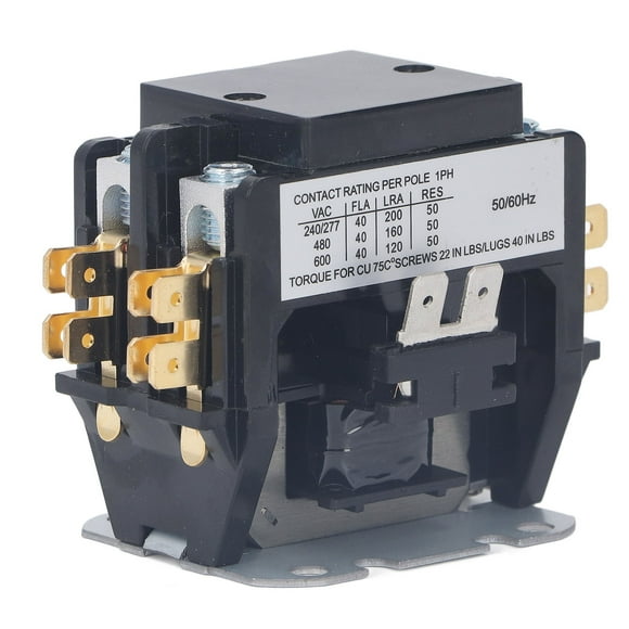 40A 2 P Air Conditioner Contactor, Carrier HVAC Motor Contactor With High Current Capacity, Air Conditioner Condenser For Swimming Pool Equipment Air Conditioner Heat Pump