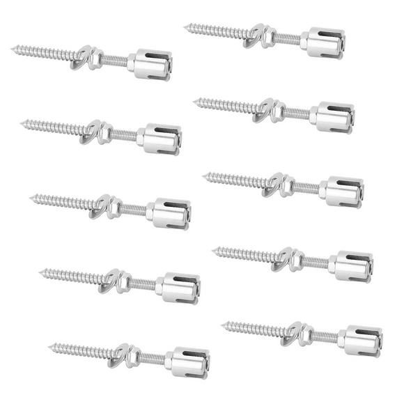Cross Wire Rope Clamps, Corrosion Resistant Long Service Life Simple 10Pcs Cross Cable Rope Clamps for Railing Applications 3mm / 0.12in