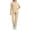 Yellow-50228AA, variant on Hearthz Medical Uniform Women's Scrubs Set Stretch V-Neck Top and Cargo Pant Scrub Set Womens Scrub Set
