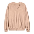 thumbnail image 6 of SSZMDLB Women Sweater Long Sleeve Loose Fit Casual Pullover Tops Solid Color Fall Winter Basic Soft Knit Blouses, Beige XL, 6 of 6