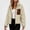 Beige, variant on ITSAME Womens Fleece Zip Up Jacket Stand Collar Long Sleeve Fall Winter Warm Comfy Coat with Pockets Coffee Size L