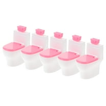 FOMIYES Plastic Pink Toilet for Doll House Decor with Excellent Craftsmanship 5pcs