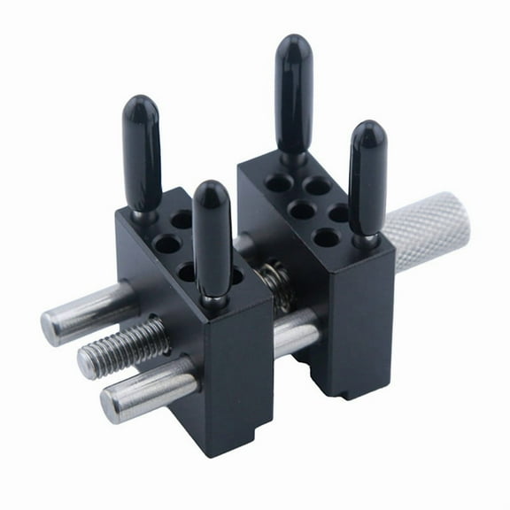 DIY Craft Multi-Function Clamp Adjustable Vise Fixture for Model Making & Workbench Modelling Hobby Tool,1 * Adjustable Vise Fixture 14 * Rods 14 * Rod Caps,Black