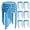 Blue-metal, variant on VINGLI 17.7in Plastic Stackable Stools Portable Stacking Chairs Nesting Stool Decoration Round Stools Pack of 6 for Home Outdoor Indoor Office, Colorful