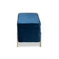 thumbnail image 4 of Baxton Studio Rockwell Contemporary Glam and Luxe Navy Blue Velvet Fabric  and Gold Finished Metal Storage, 4 of 7