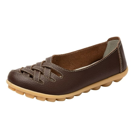 QYZEU Workout Shoes Women Summer Shoes for Women Women s Fashion Leather Single Shoes Slope Heeled Casual Shoes Jelly Women Walking Lightweight Shoes Brown 38