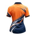 thumbnail image 4 of Women's Dry-Fit Short Sleeve Button Pickleball Sweathirts Workout Slim Fit Tees | Moisture Wicking Stretch Activewear Running Hiking Tennis Pickleball Sports Workout Tops, 4 of 4