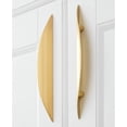 thumbnail image 2 of Paquete de 2 centros de orificios 3,8 '' 96 mm Manija de cajón de cocina Manija de puerta Manija de aleación de zinc Herrajes dorados modernos para gabinete Tocador de baño, 2 of 5