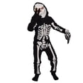 thumbnail image 2 of RV Disfraz de calavera de Halloween para niños, disfraz de juego de rol de calavera fantasma, tema de Cosplay, disfraz de fantasma para graduación, traje de una pieza para niños de 130-140cm Rojo Verde, 2 of 5