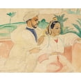 thumbnail image 4 of Gerda Wegener 18x15 Black Modern Wood Framed Wall Art Titled - A Moroccan couple, 4 of 6