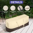 thumbnail image 5 of Roastove Patio Cushion/Cover Storage Bag Water-Resistant Outdoor Cushion Bag, Large Zippered Moving Storage bag with Handles ,Beige & Brown,Fits up to 60W x 20D x 28H inches, 5 of 6