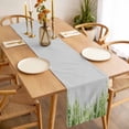 thumbnail image 3 of Table Runner 60 Inches Long for Kitchen Dining, Sage Green Dresser Scarf Farmhouse, Dining Table Decorations for Wedding/Parties, Summer Botanical Leaves Watercolor 13 x 60 In, 3 of 8